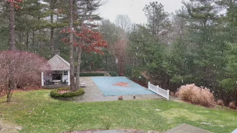 SnowStormPond53 Stock Footage 147410731