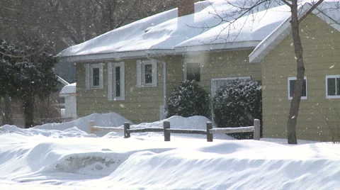 Snowstorm's End Stock Footage 54710058