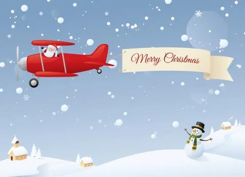 Snowy air message Illustrazione stock