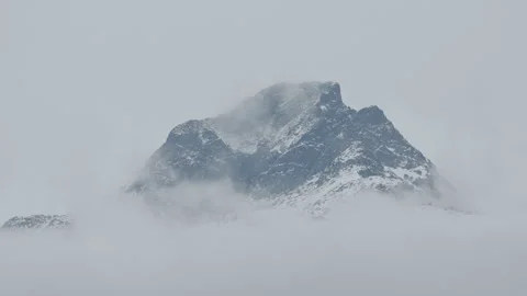 Snowy alpine mountain top Stock Footage 285566918