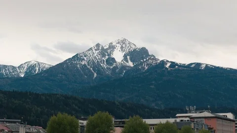 Snowy Alps hill view Video stock 74992841