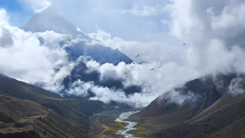 Snowy Ama Dablam Stock Footage 171809218
