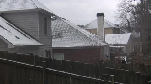Snowy Atlanta Rooftops 2016 Stock Footage 62948926