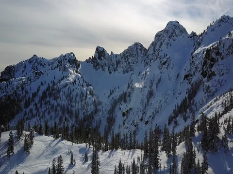 Snowy Backcountry Basin Video stock 73684863
