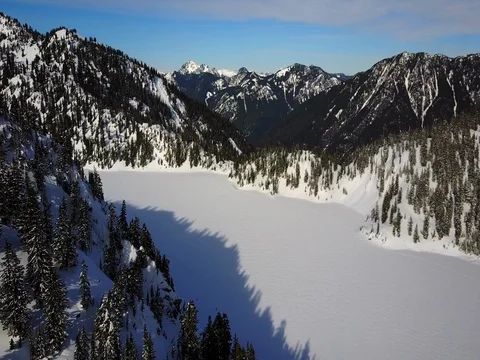 Snowy Backcountry Basin Video stock 73686357