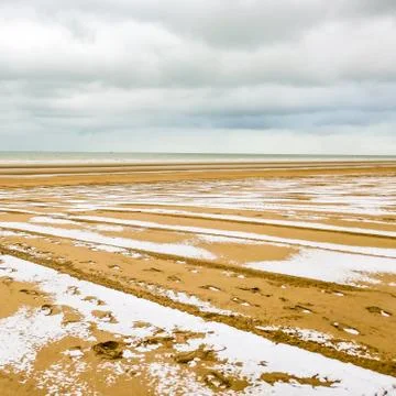 Snowy beach Stock Photos