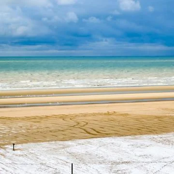 Snowy beach Stock Photos
