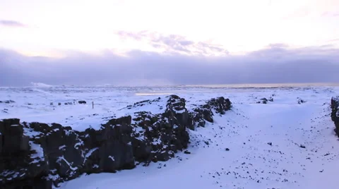 Snowy Bridge Between Two Continents Stock Footage 47198185