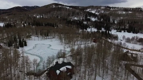 Snowy Cabins Video stock 82212847