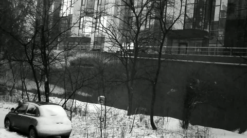 Snowy Car Stock Footage 83716125