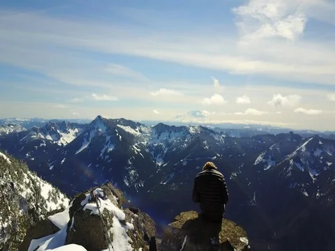 Snowy Cascades Video stock 74069673