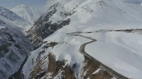 Snowy Caucasus mountains Stock Footage 152487740