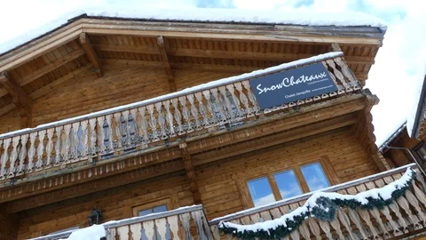 SNOWY CHATEAU ON ANGLE Stock Footage 121484860