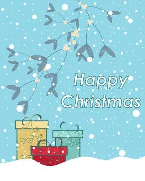 Snowy christmas Stock Illustration