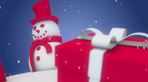 Snowy Christmas Planet Animation Stock After Effects