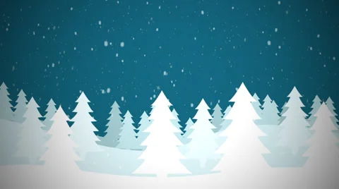 Snowy Christmas Tree Scene Stock Footage 39376433