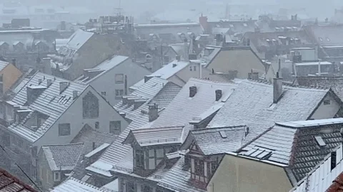 Snowy Cityscape Stock-Footage 111324091