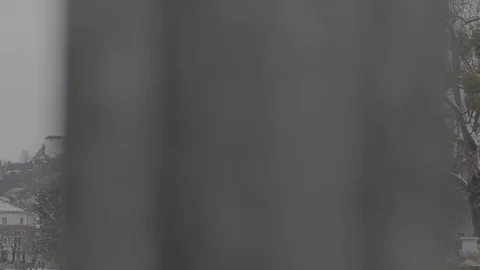 Snowy Cityscape Video stock 124576527