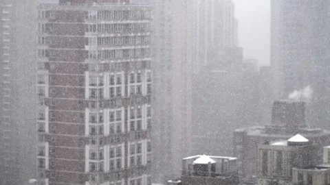 Snowy Cityscape Stock Footage 151230018