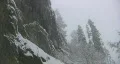 Snowy cliff face. HD Footage