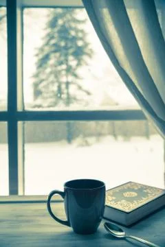 Snowy coffee Stock Photos