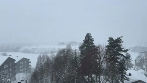 Snowy condominium Stock Footage 261830678