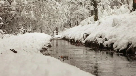 Snowy Creek Stock Footage 625899