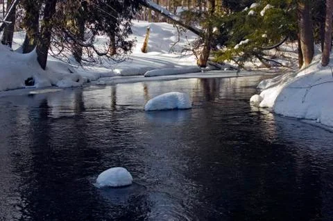 Snowy creek Foto stock
