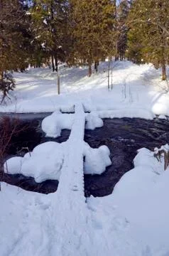 Snowy creek Stock Photos