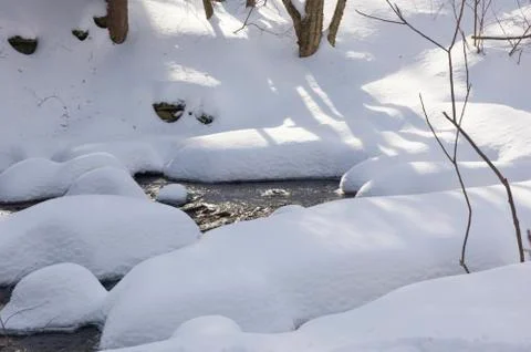 Snowy creek Stock Photos