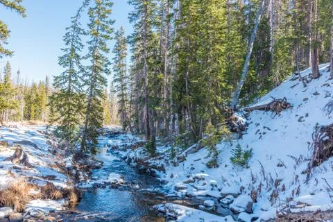 Snowy Creek Stock Photos