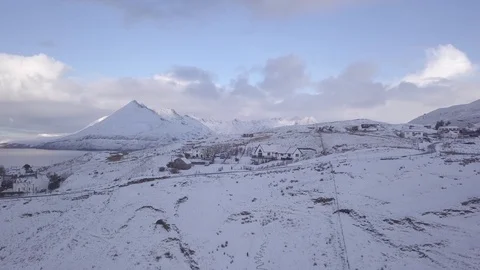 Snowy Cuillins Skye Stock Footage