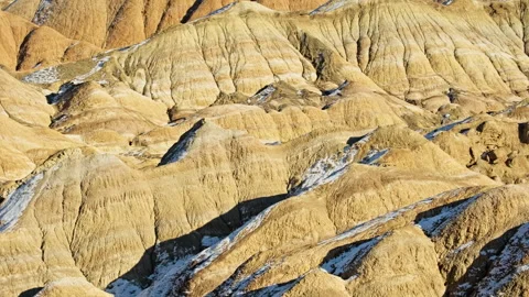 Snowy Danxia Mountains at Sunset B Roll Stock Footage 325855617