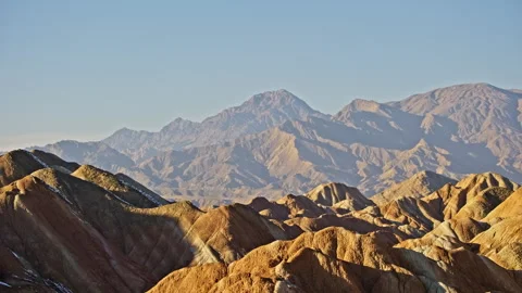 Snowy Danxia Mountains at Sunset B-Roll 스톡 동영상 325858822