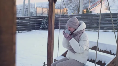 Snowy day Video stock 242922507
