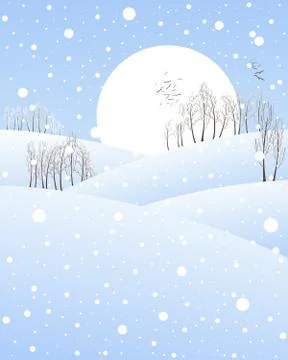 Snowy day Stock Illustration