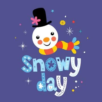 Snowy day Stock Illustration