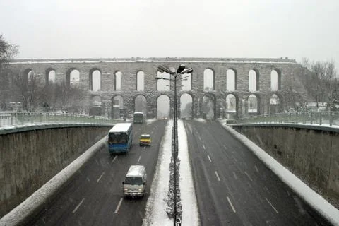 A snowy day in Istanbul Stock Photos