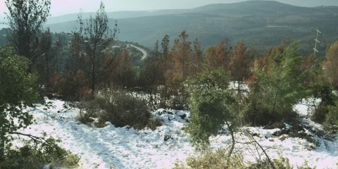 A snowy day in the mountains Stock Footage 112951193