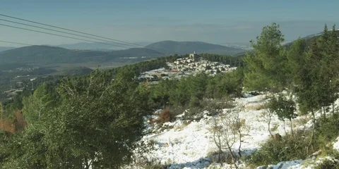 A snowy day in the mountains Stock Footage 112951886