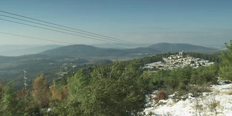 A snowy day in the mountains Stock Footage 112952536