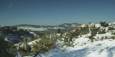 A snowy day in the mountains Stock Footage 112952648