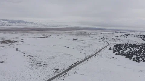 Snowy Desert Stock Footage 127216164