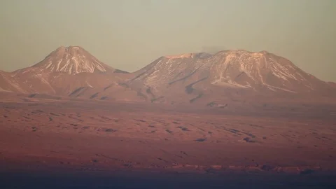 Snowy desert mountains Stock Footage 77052417