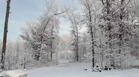 Snowy Driveway Stock Footage 44562133