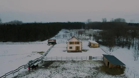 Snowy drone scene 06 스톡 동영상 101444196