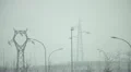 Snowy electrical tower HD Footage
