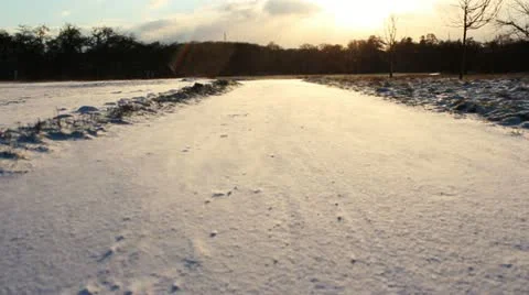 Snowy field 01 Video stock 13640687