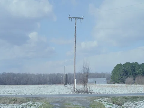Snowy Field Video stock 83623169