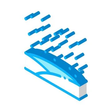 Snowy field isometric icon vector illustration color Stock Illustration
